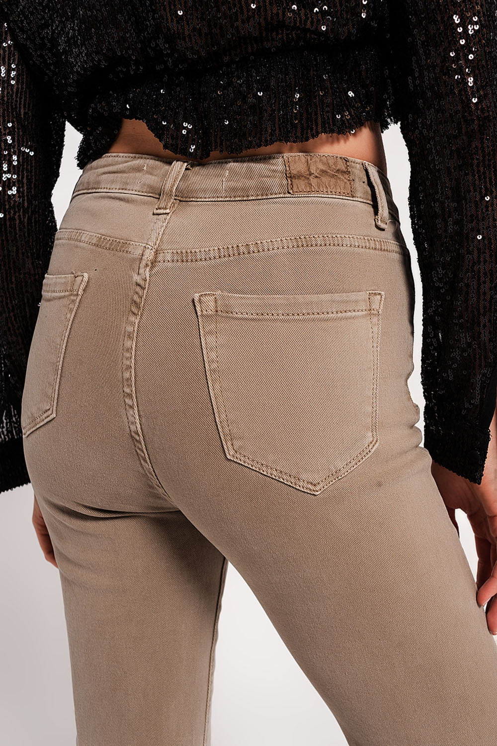 Flared jeans in beige - Coloured Jeans