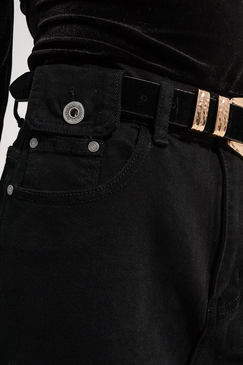 Pocket detail jeans in black - Coloured Jeans