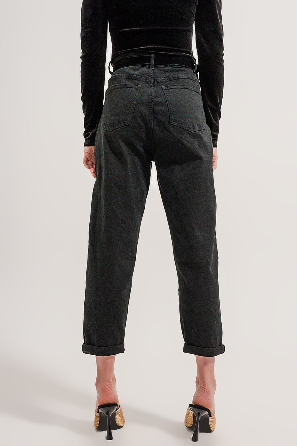 Pocket detail jeans in black - Coloured Jeans