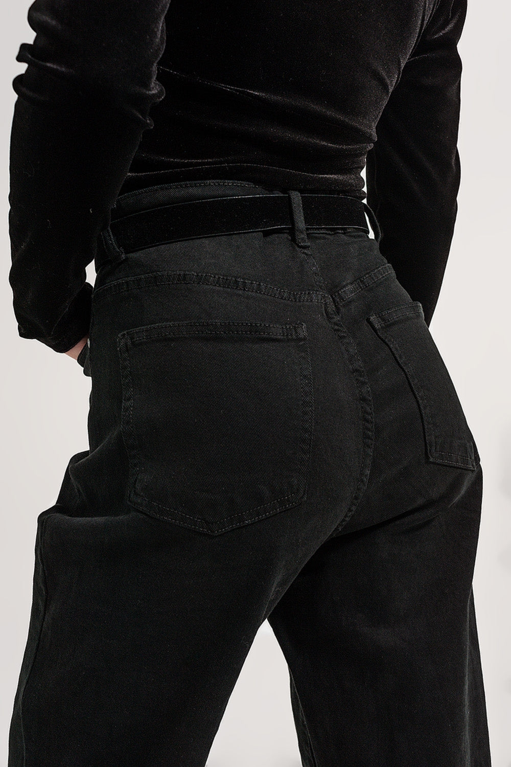 Pocket detail jeans in black - Coloured Jeans