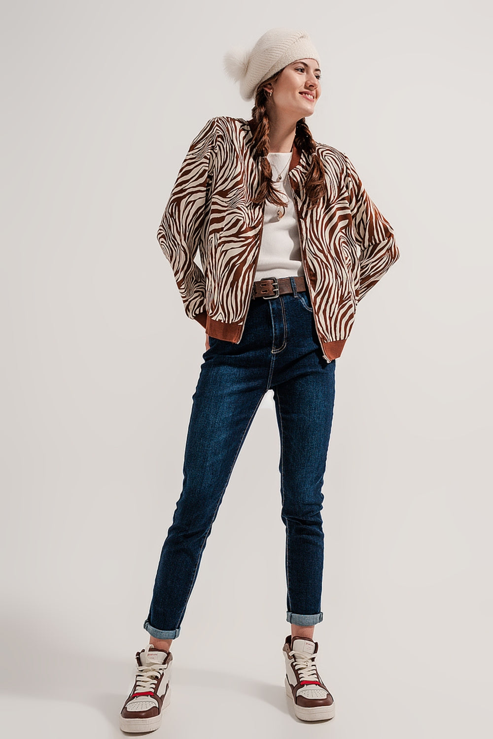 Blend cotton straight leg jeans in mid blue - Denim