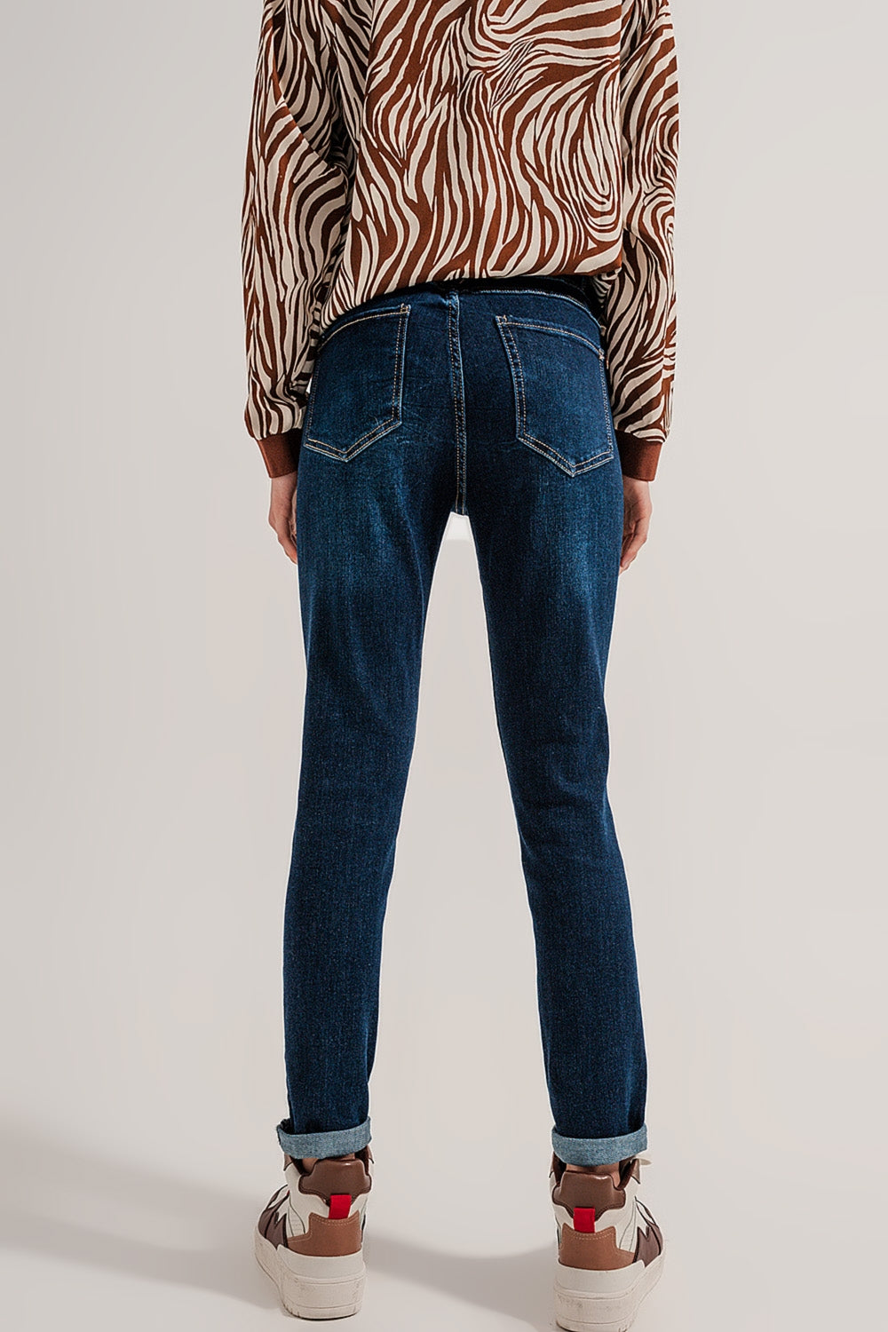 Blend cotton straight leg jeans in mid blue - Denim