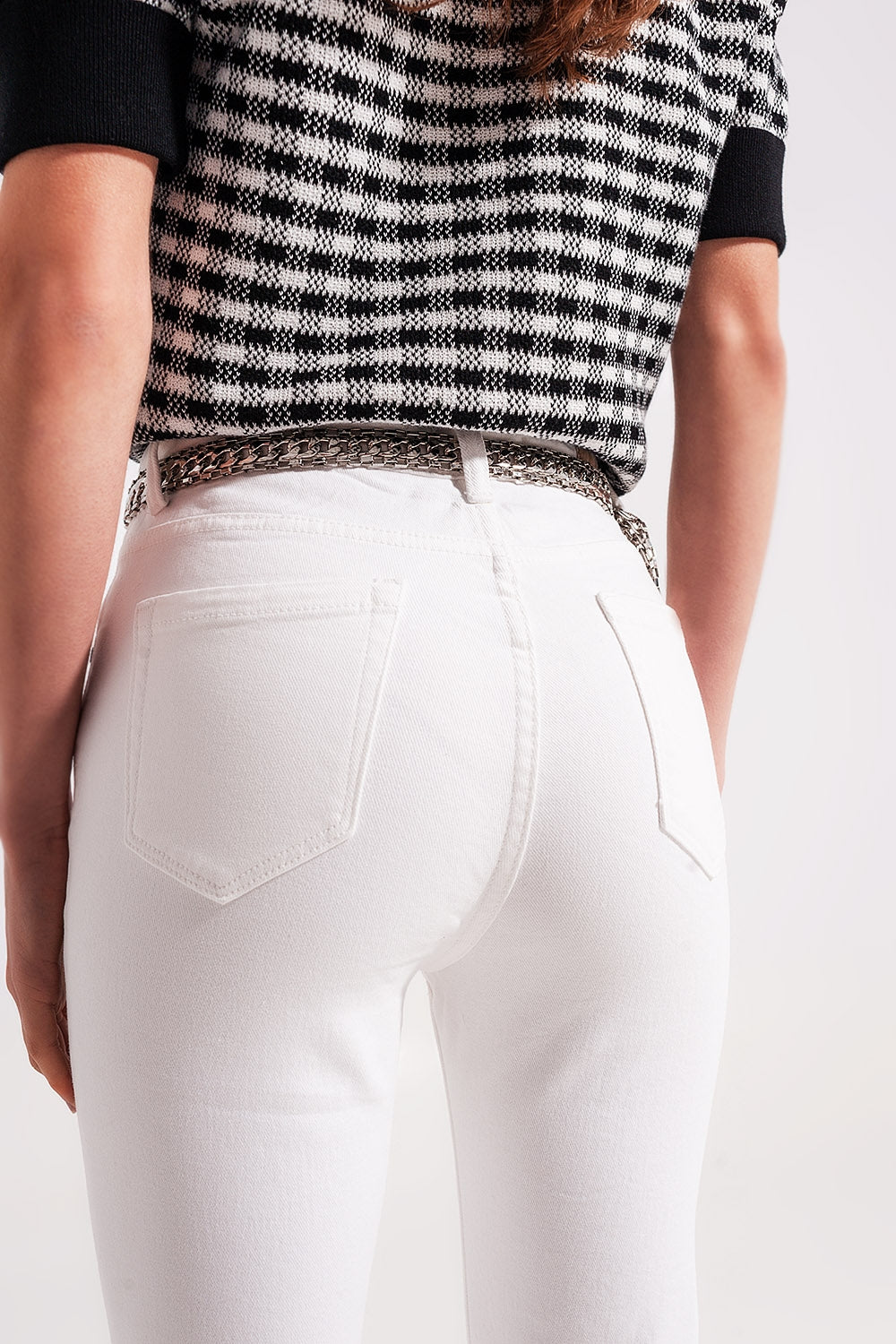 Flared jeans in white - Coloured Jeans