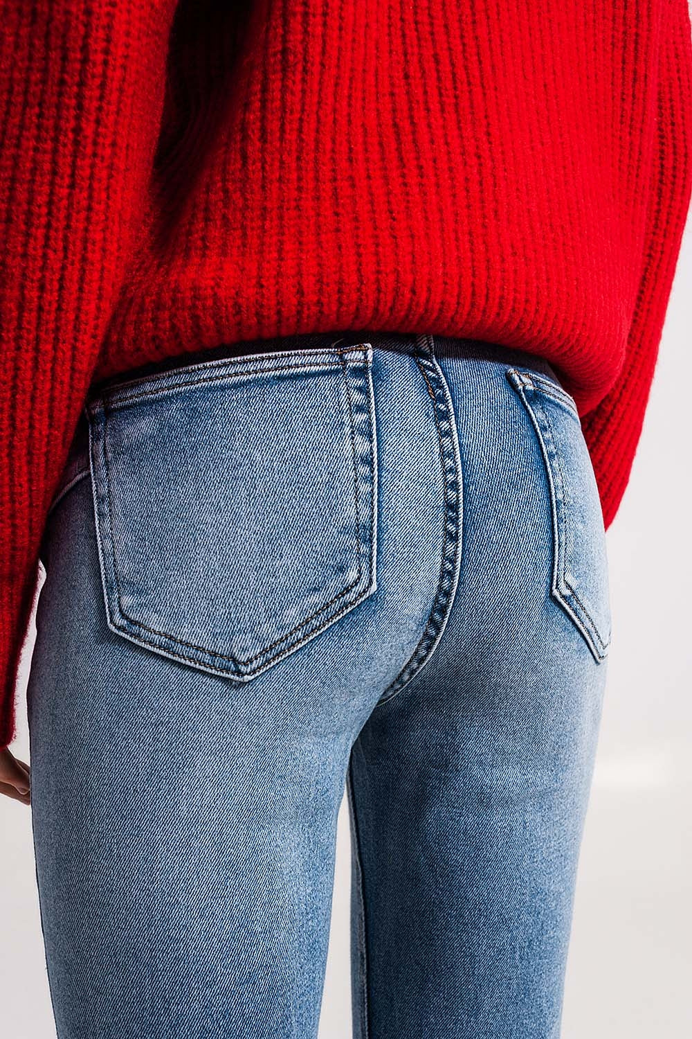 Bleached push up jeans - Denim