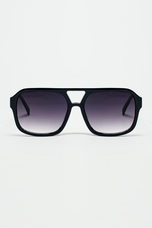 70´s Aviator Sunglasses In Black - Sunglasses