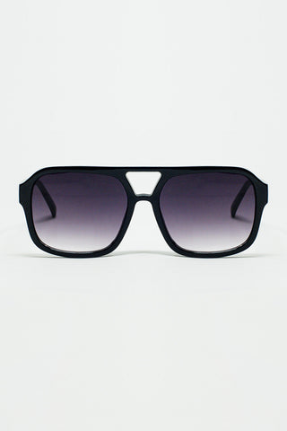 Lunettes de soleil aviateur des années 70 en noir