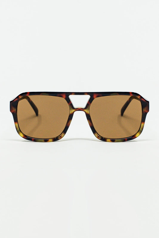 70´s Aviator Sunglasses In Tortoise Shell - Sunglasses