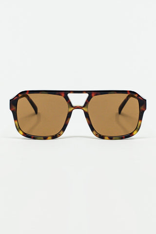 70´s Aviator Sunglasses In Tortoise Shell