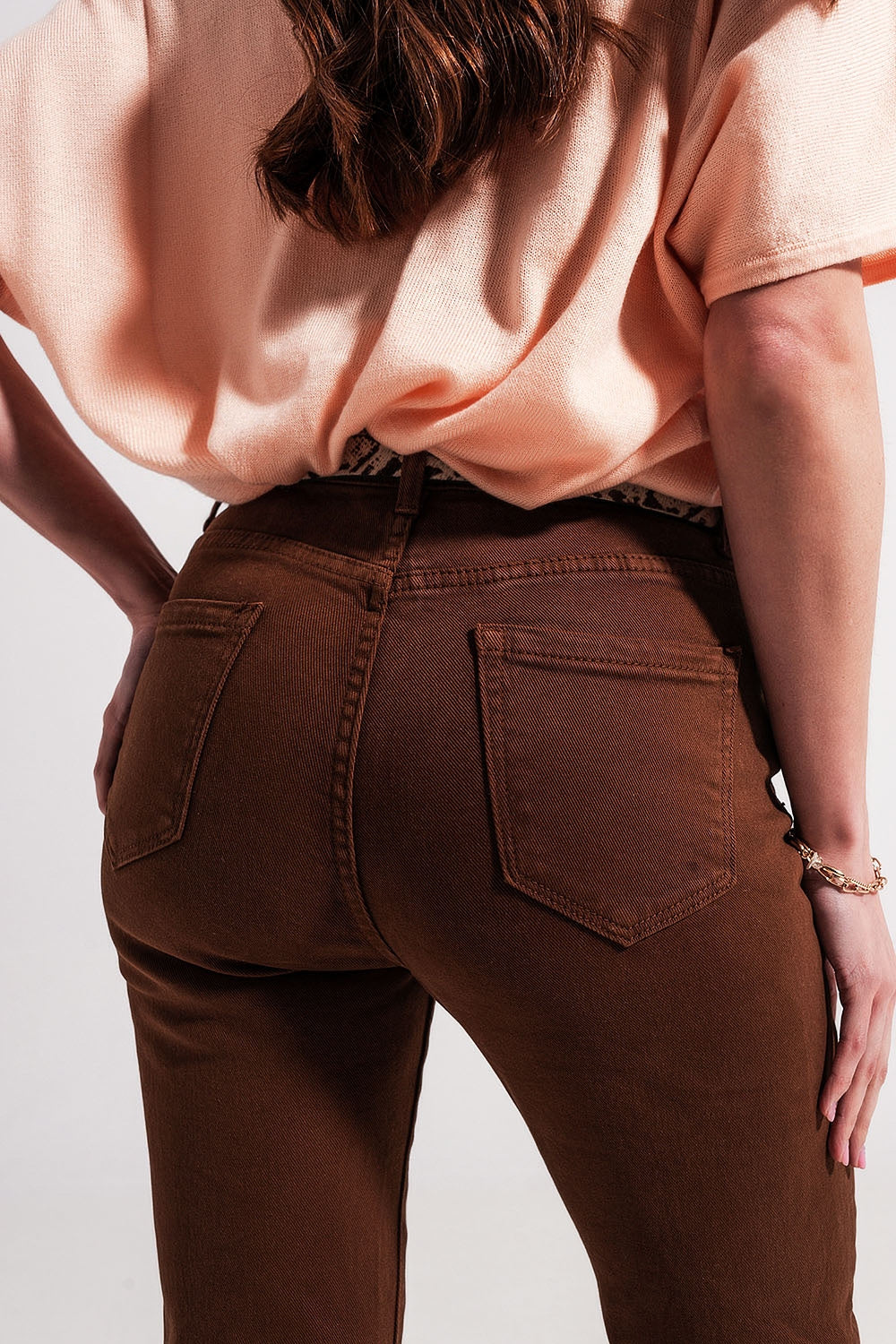 Chocolate flared jeans - Coloured Jeans