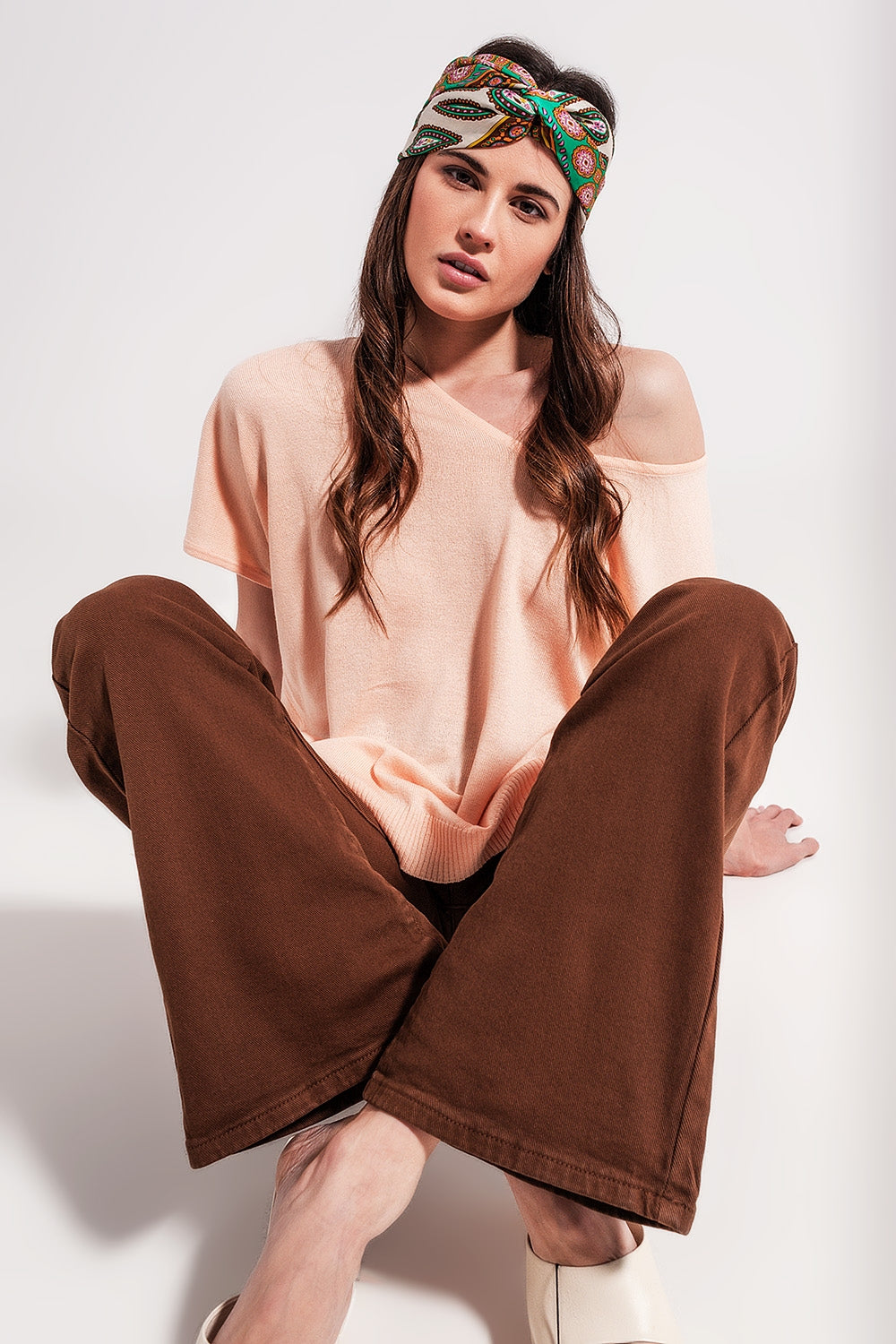 Chocolate flared jeans - Coloured Jeans
