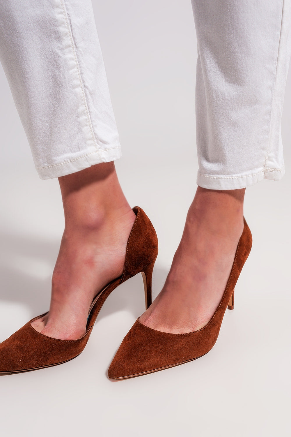 Cotton blend pants in white - Coloured Jeans