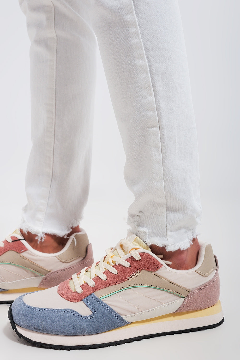 High waisted skinny jeans in white - Coloured Jeans