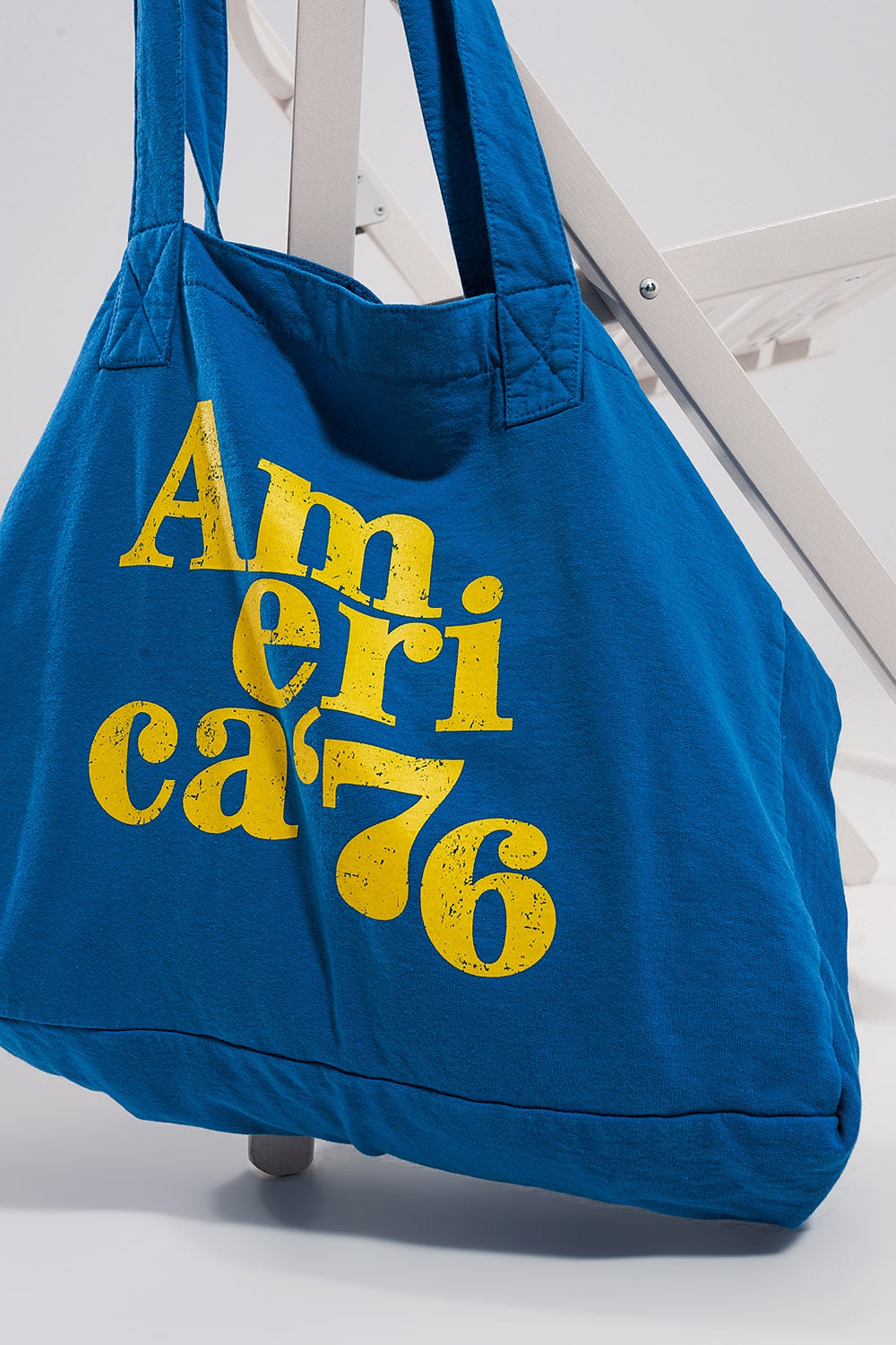 AMERICA 76 canvas tote bag in blue