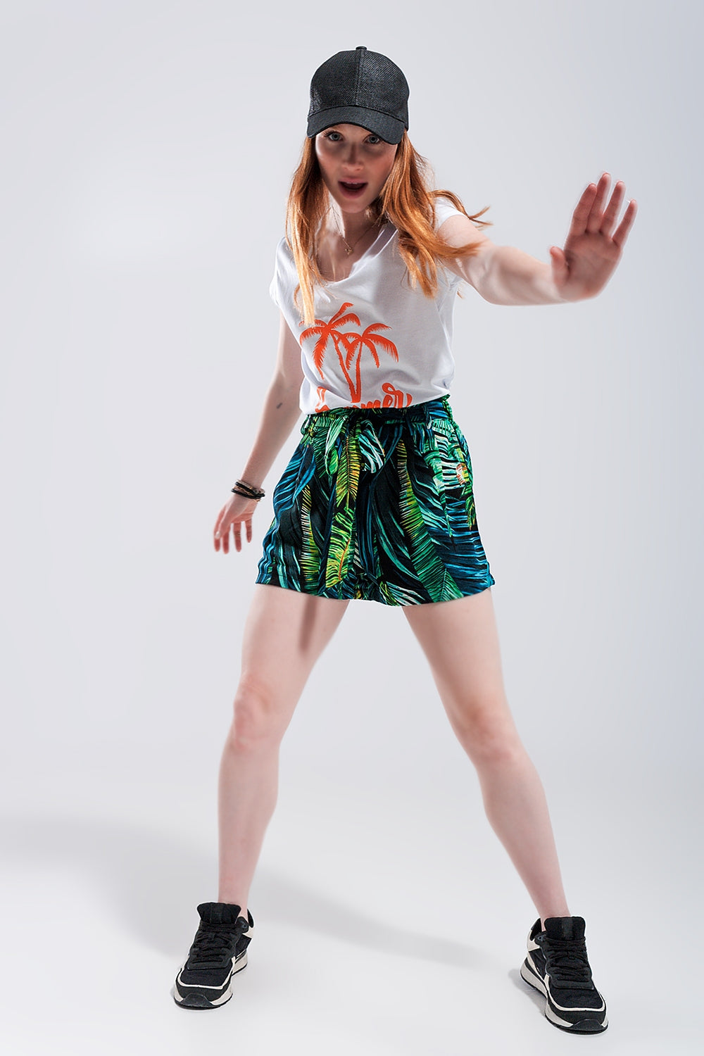 Summer vibes print t shirt in white - top