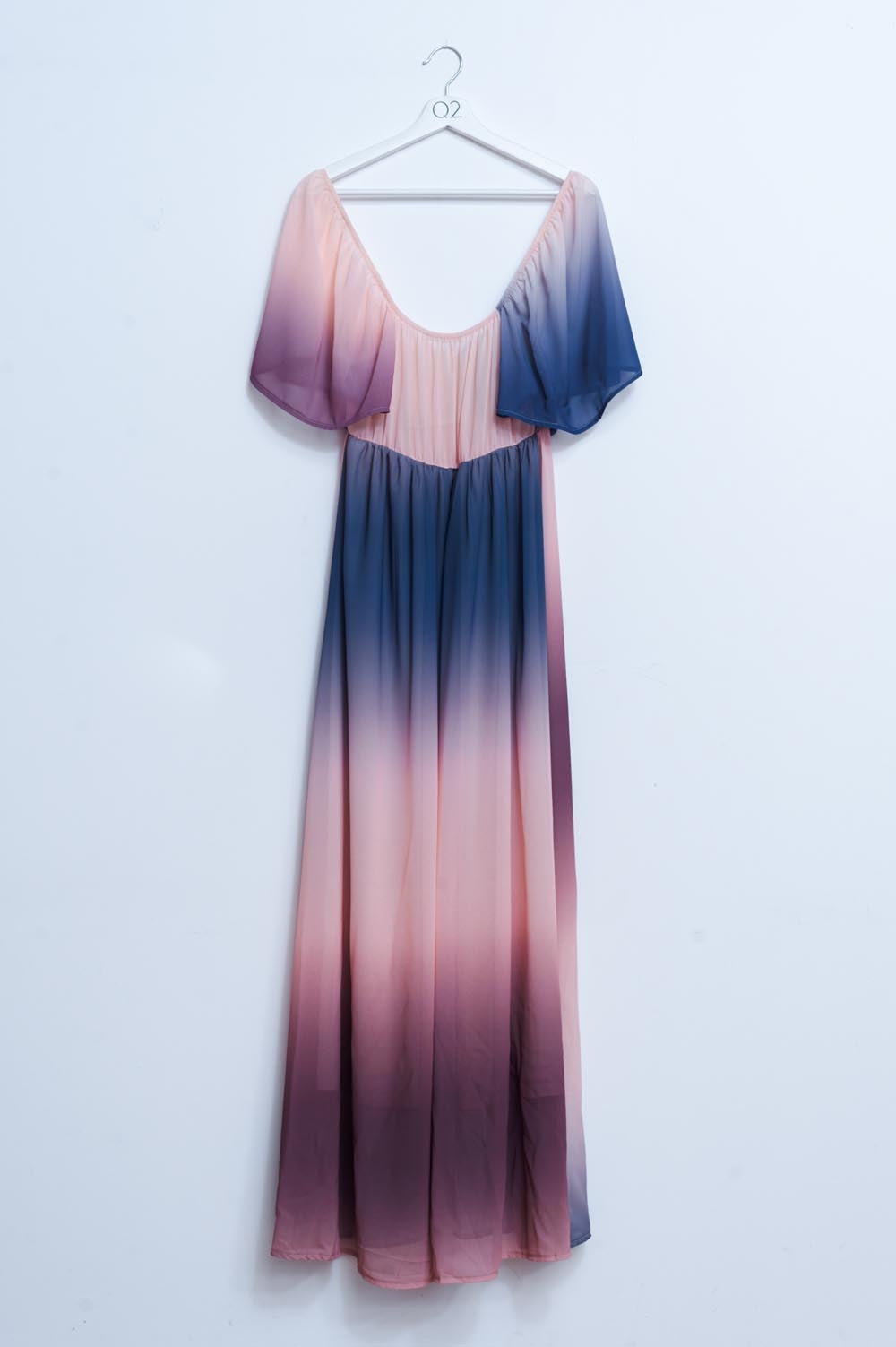 Ombre sweetheart maxi dress in beige - dress