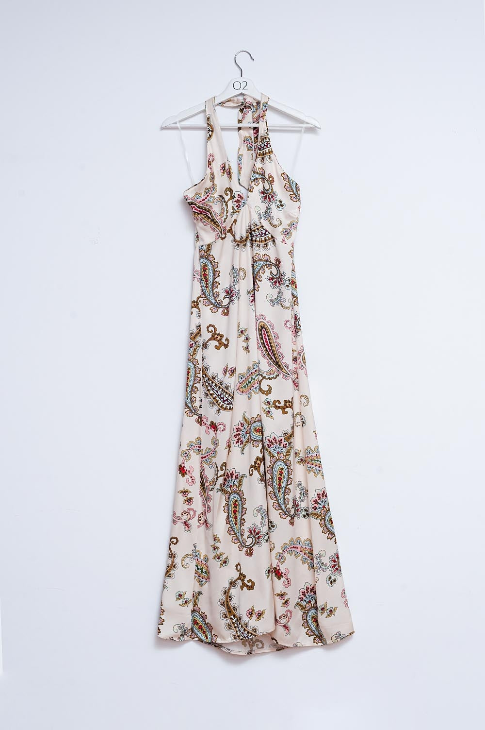 Halter neck maxi dress in paisley print - dress
