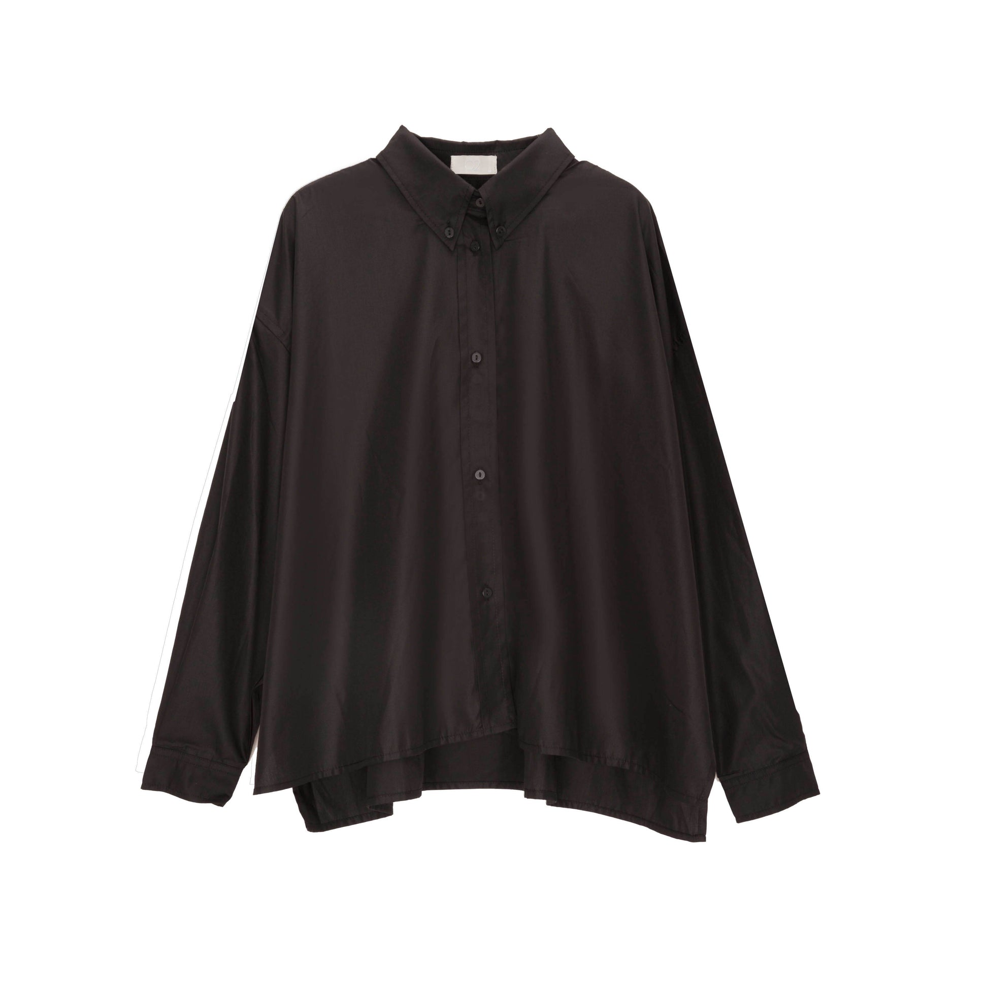 Cotton blend oversized shirt in black - Shirts