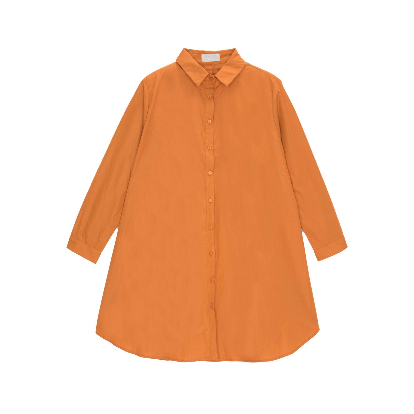 Oversized poplin shirt in rust - Shirts