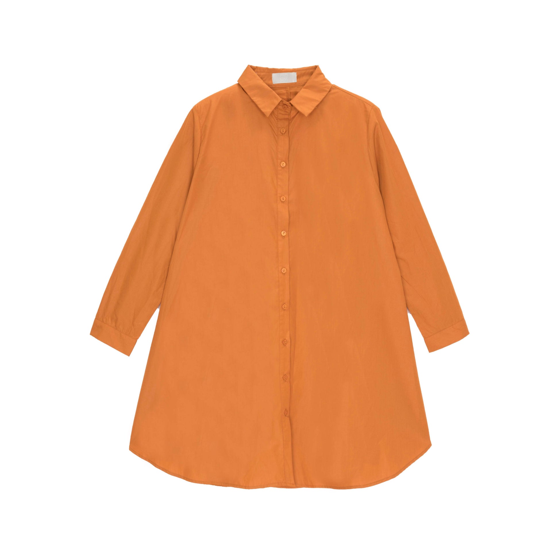 Oversized poplin shirt in rust - Shirts