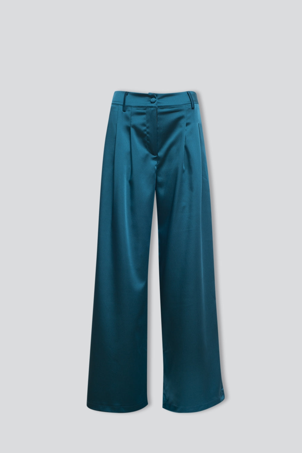 Palazzo pleated pants in turquoise - trousers