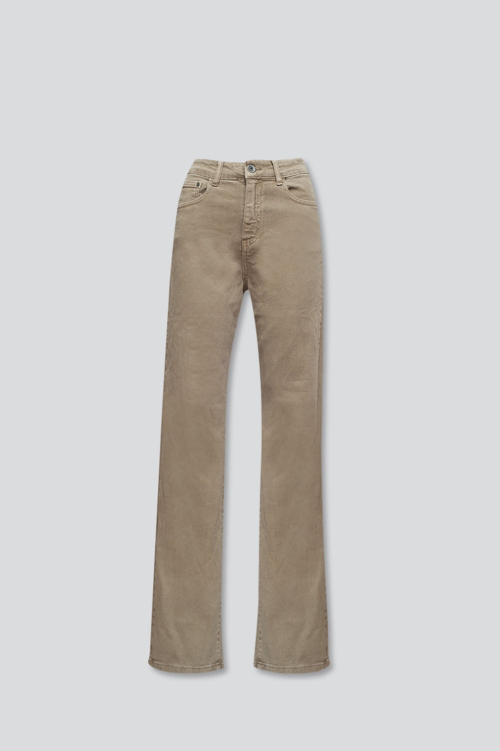 High rise slouchy mom jeans in beige - Coloured Jeans