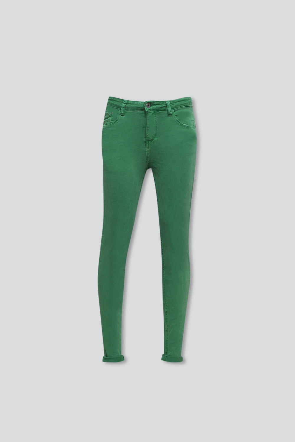 High waisted skinny jeans in green - Coloured Jeans