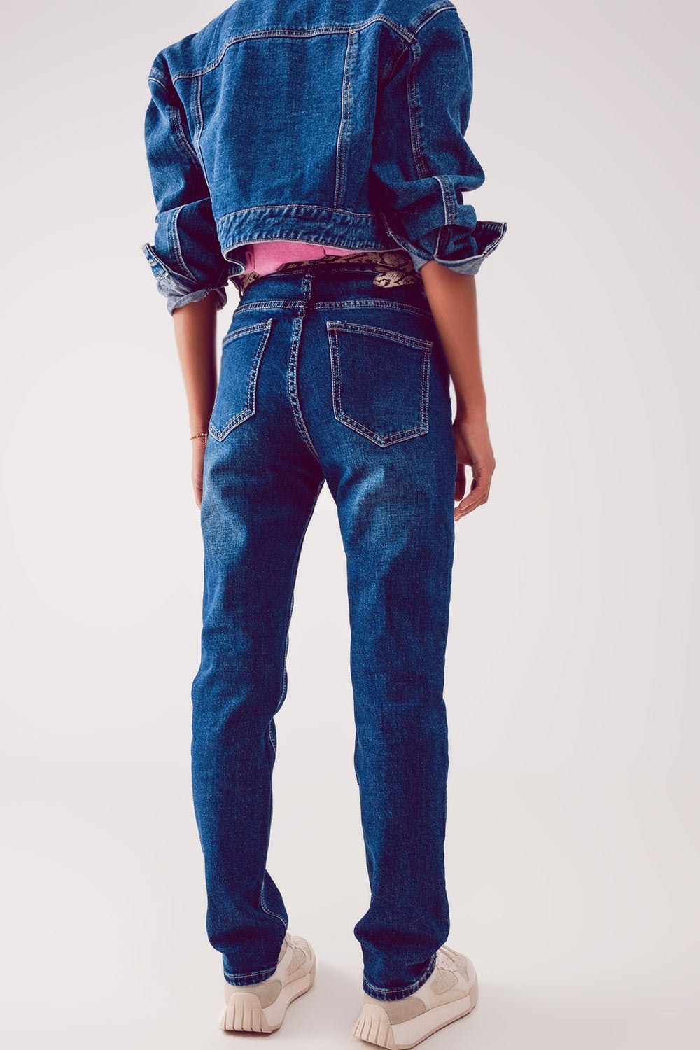 Straight leg jeans in thrift blue - Denim