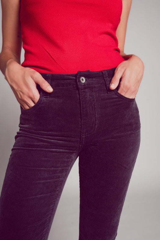 Cord flare in brown - Coloured Jeans