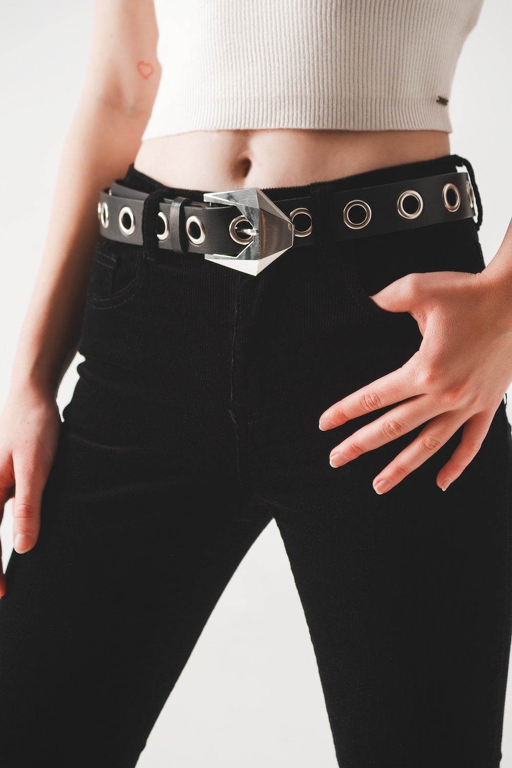 Cord flare in black - Coloured Jeans