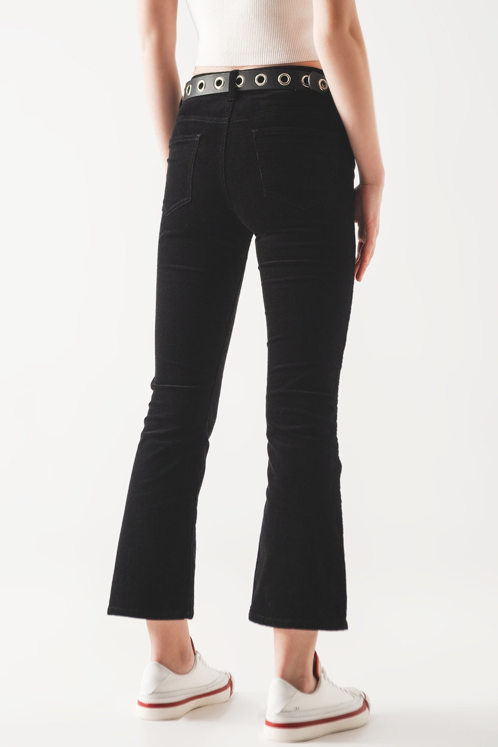 Cord flare in black - Coloured Jeans