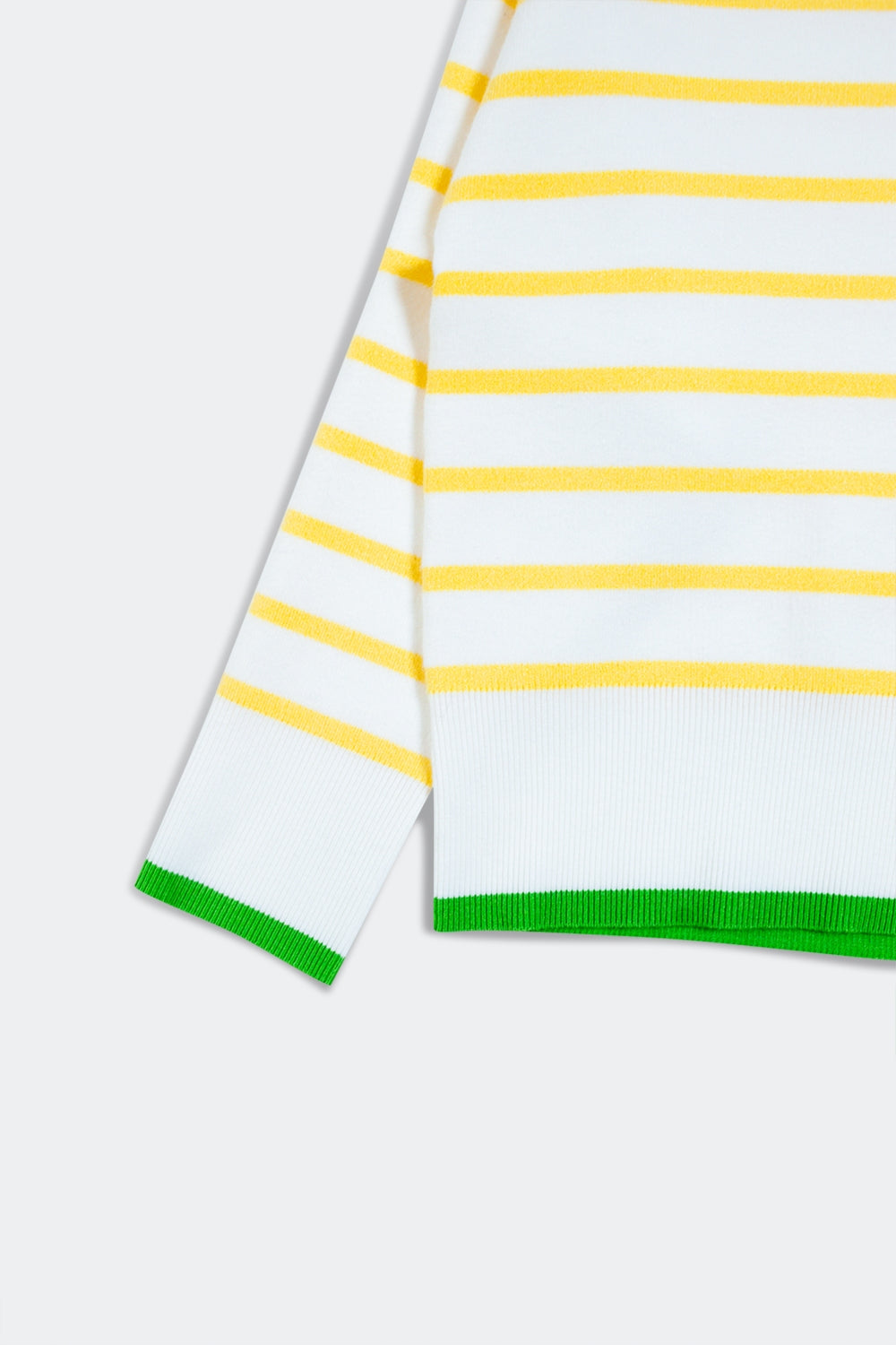 Stripe sweater in yellow & white