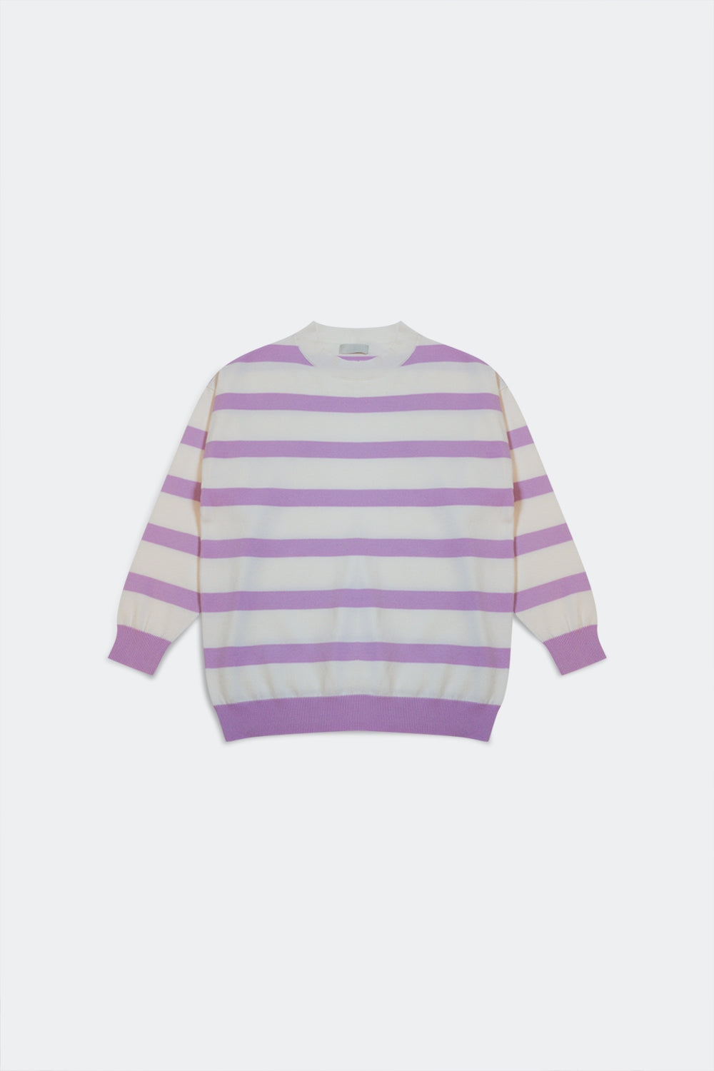 Long purple striped sweater
