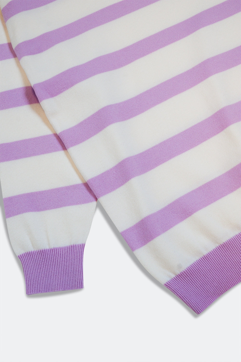 Long purple striped sweater