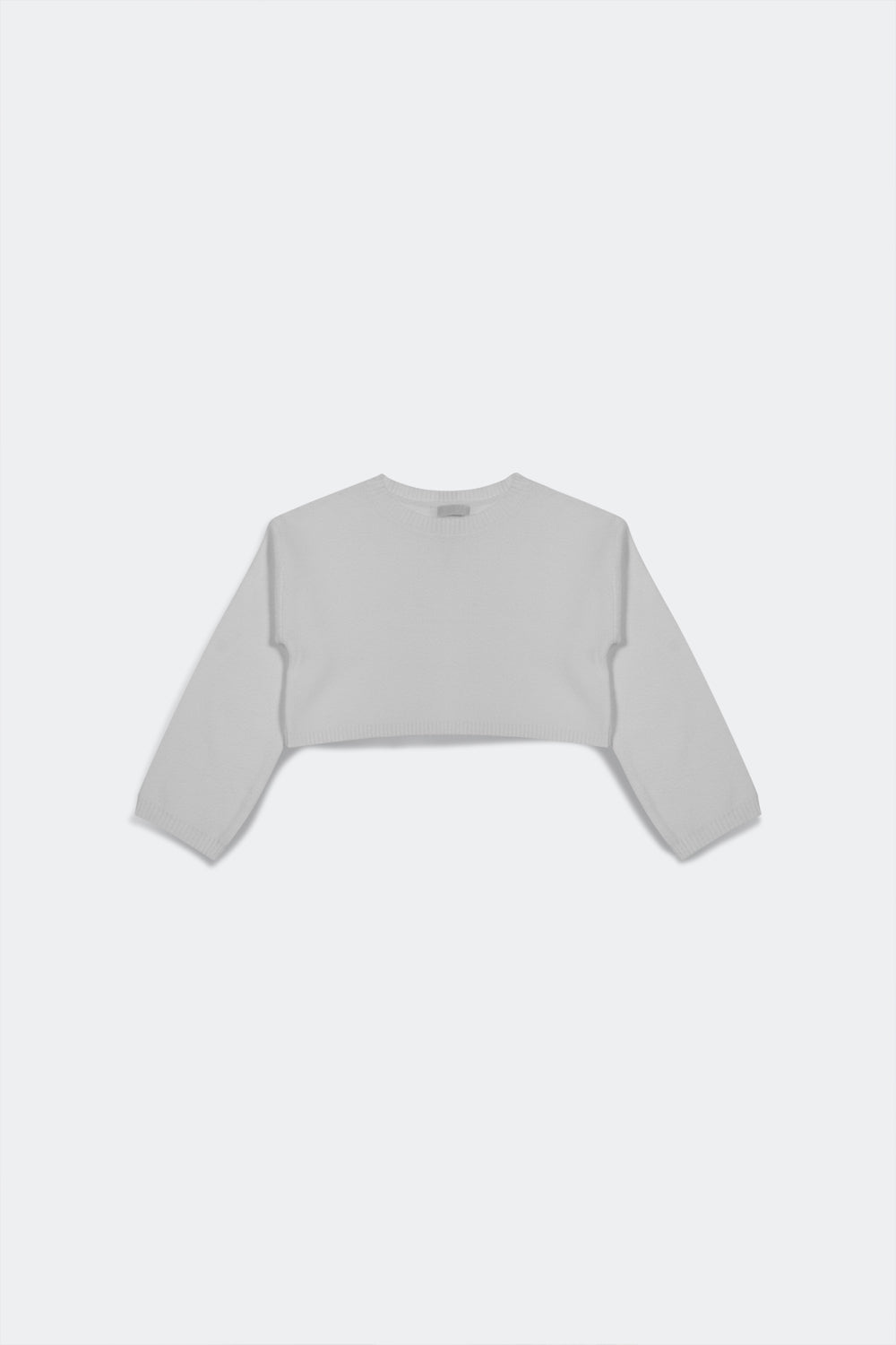 Fluffy cropped jumper in cream