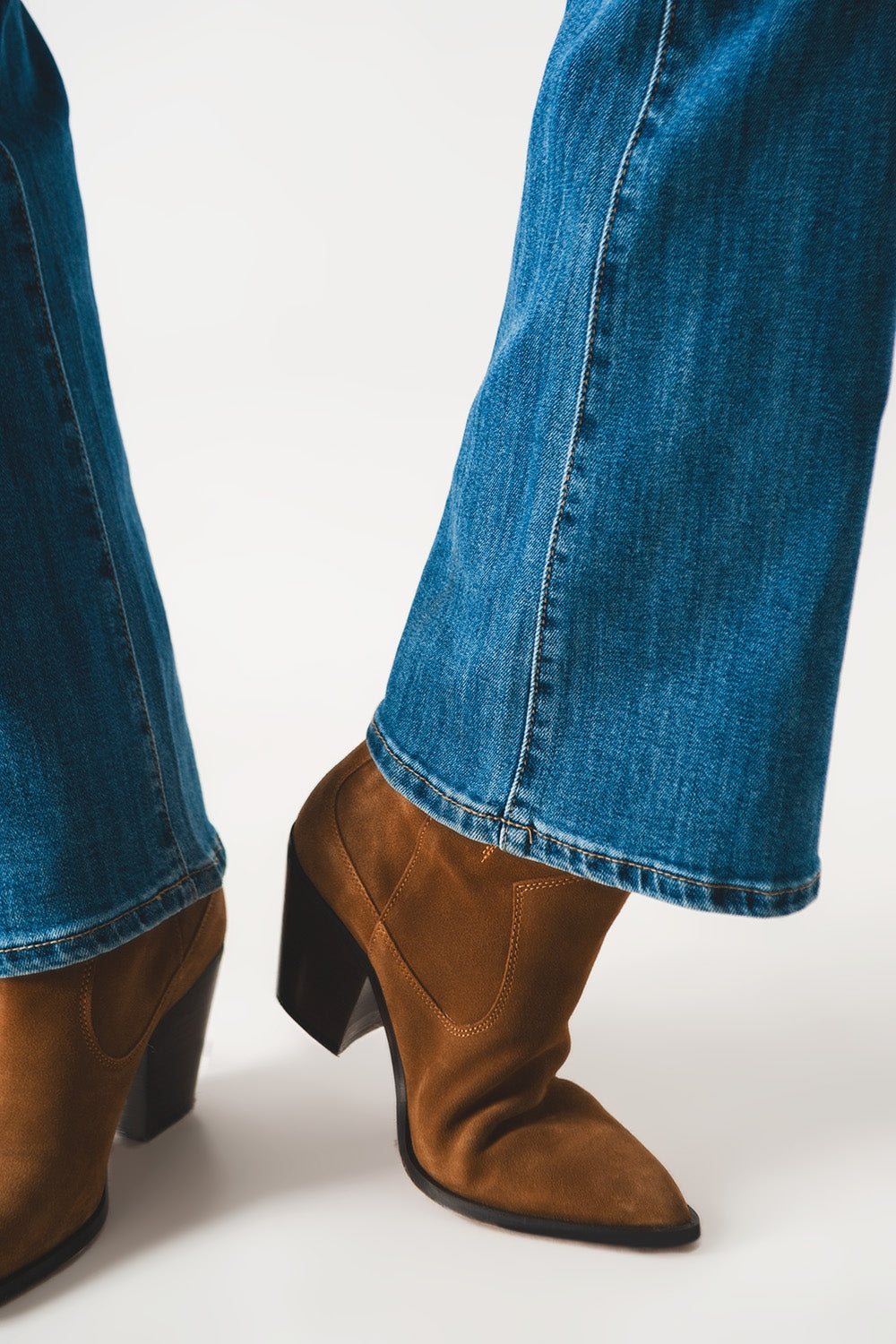 Bootcut flared high waisted jeans - Denim