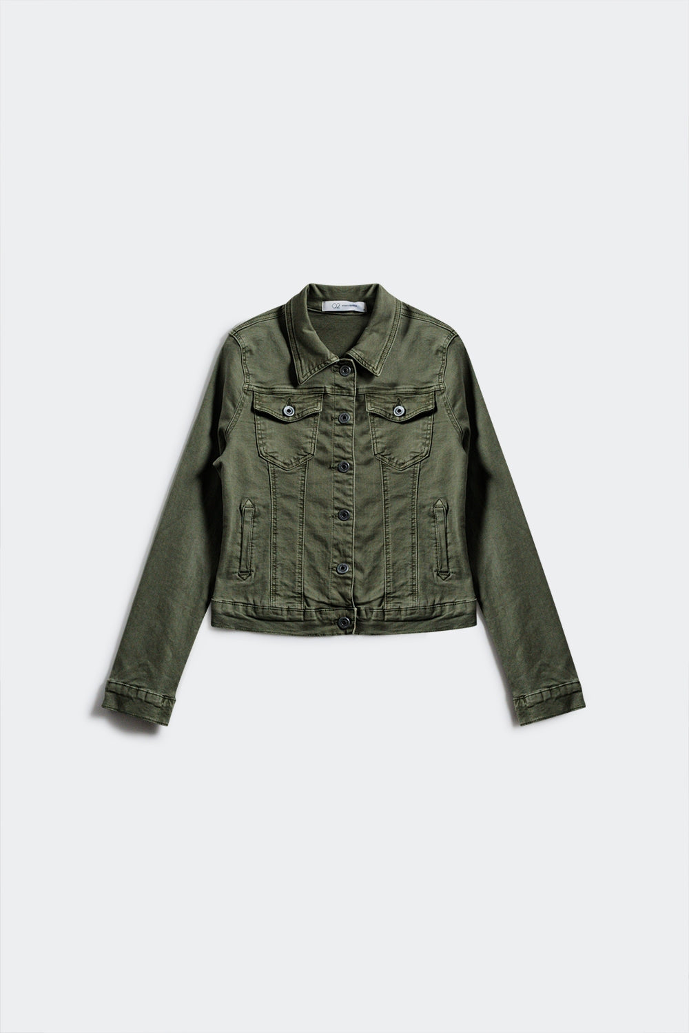 Slim denim trucker jacket in khaki
