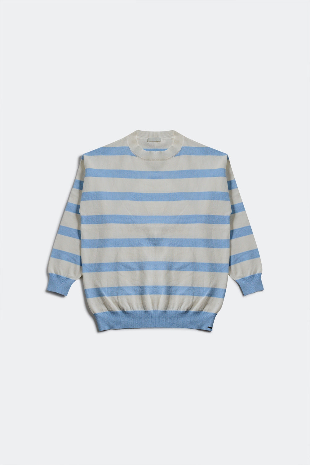 Long blue striped sweater