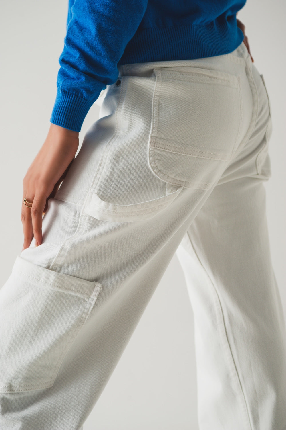 Cargo pants in white - Coloured Jeans