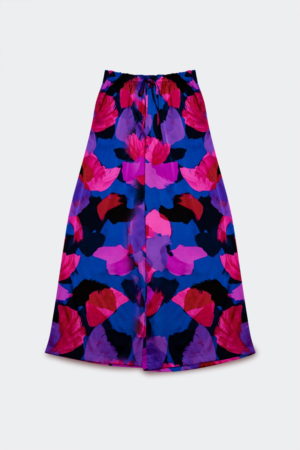 Wide leg pants in purple floral