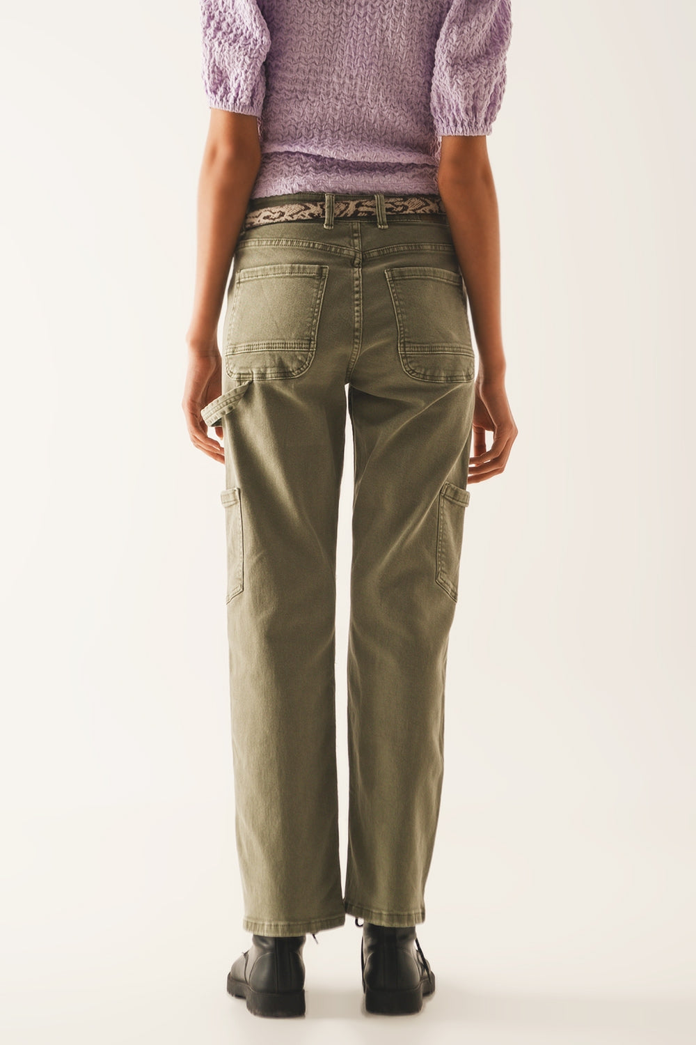 Cargo pants in khaki - Coloured Jeans