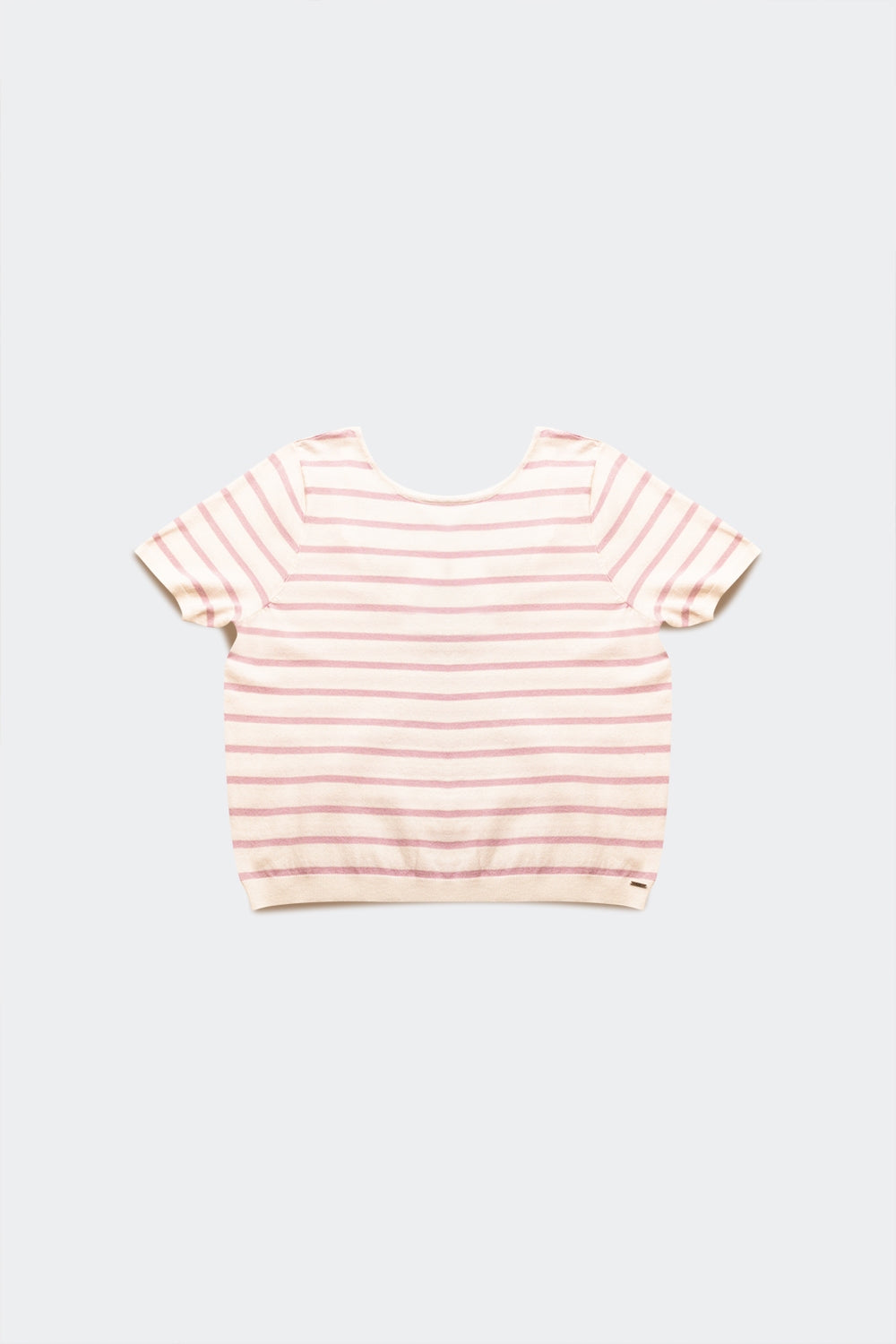 Open back lace up stripes jumper in lilac