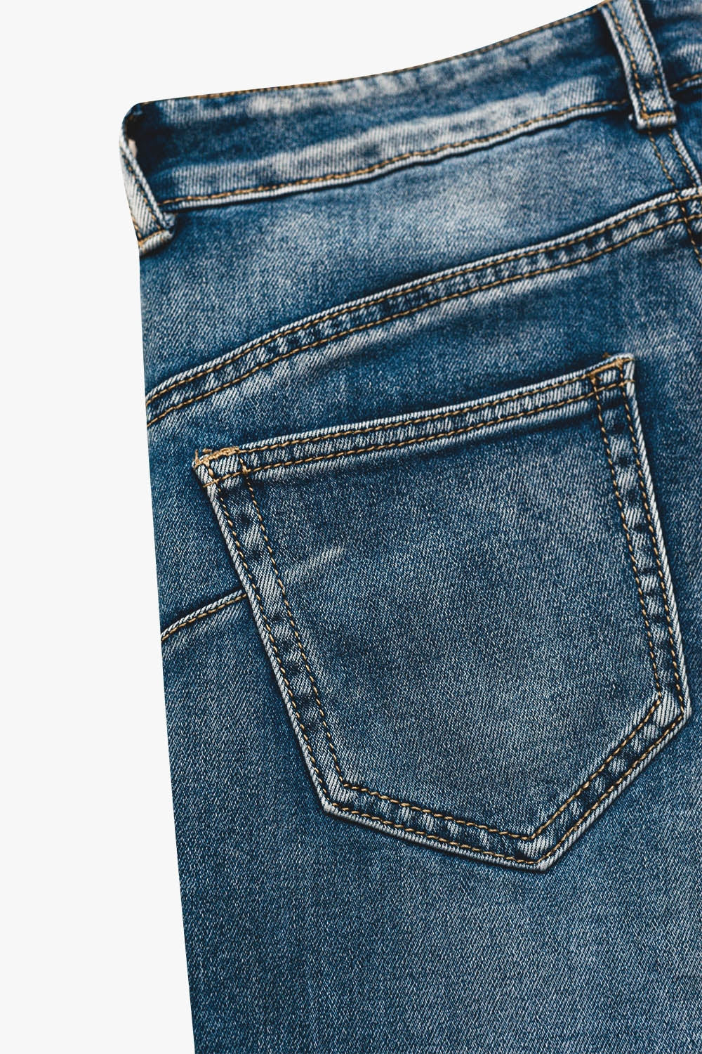 High waisted super skinny jeans in stonewash vintage blue - Denim
