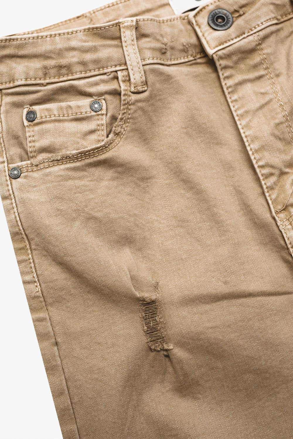 High waisted skinny jeans in beige - Coloured Jeans