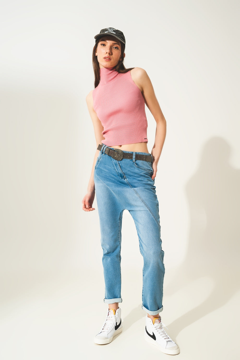 90s baggy jeans in blue vintage wash - Denim