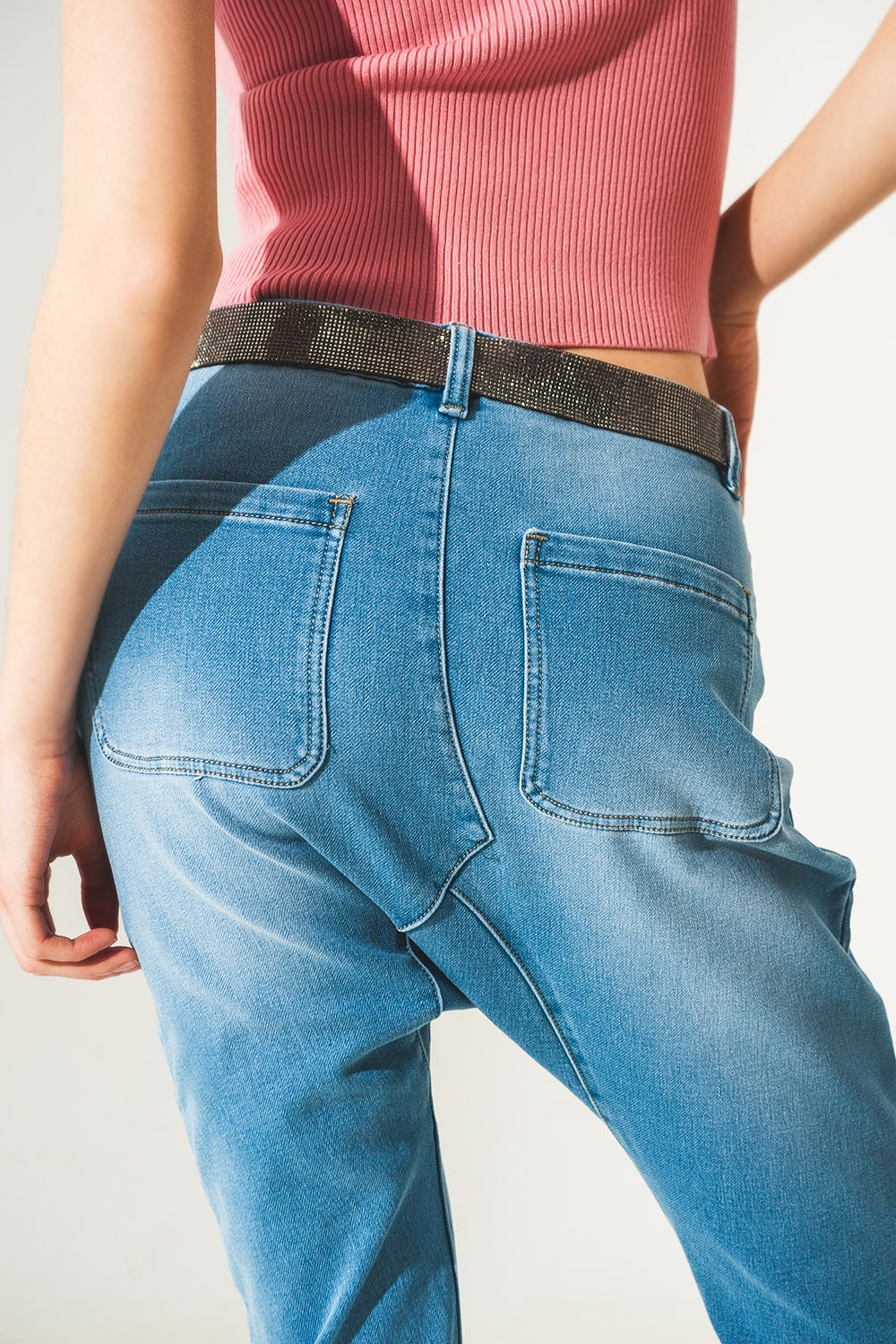 90s baggy jeans in blue vintage wash - Denim