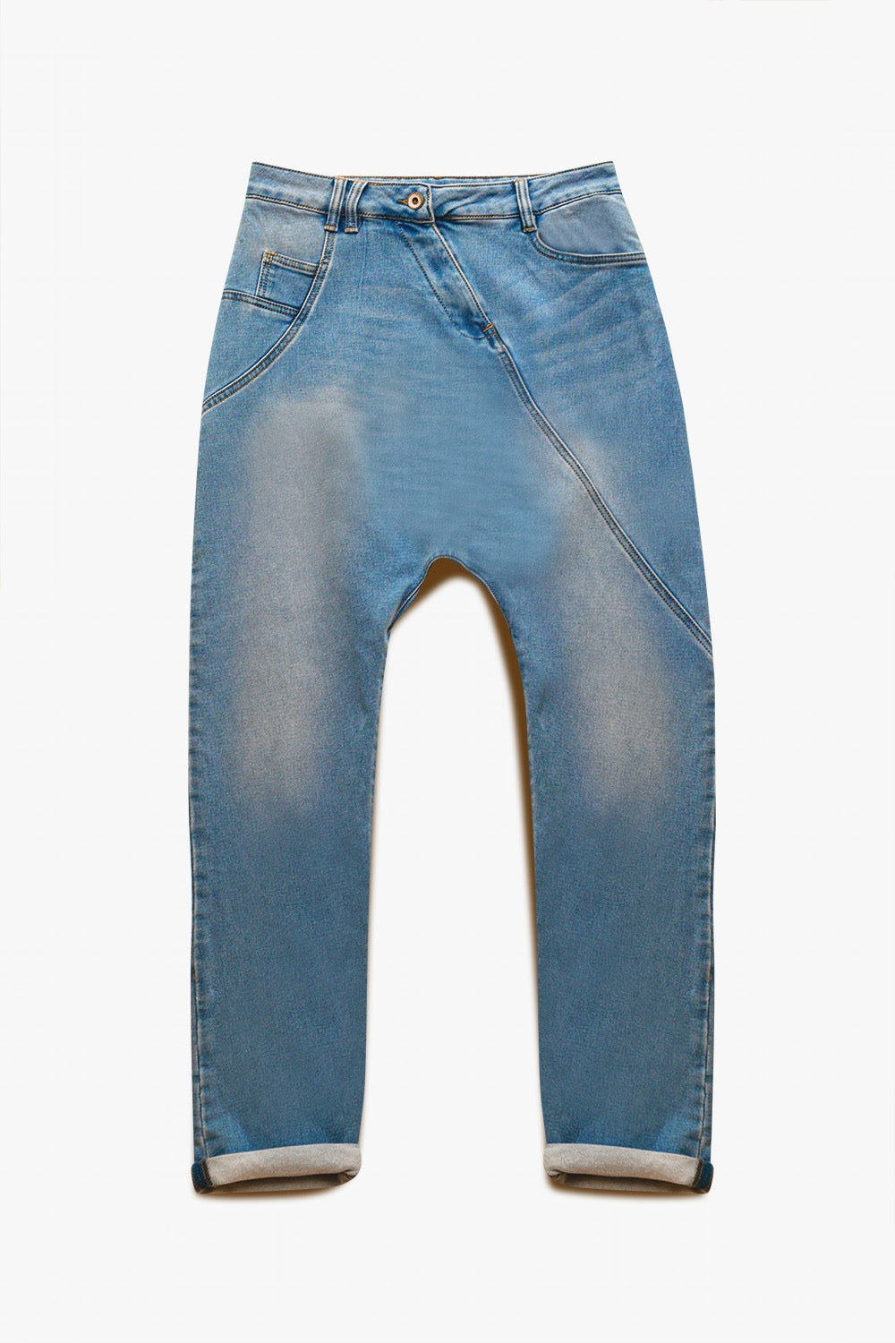 90s baggy jeans in blue vintage wash - Denim