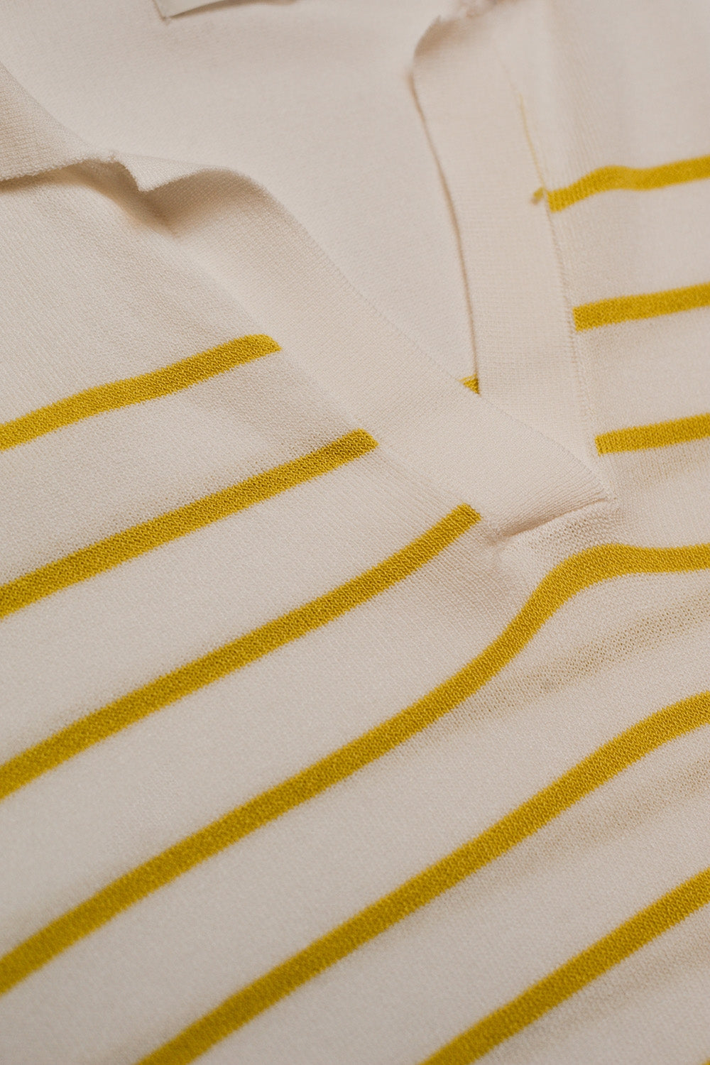 Vintage 70s stripe green polo neck jumper