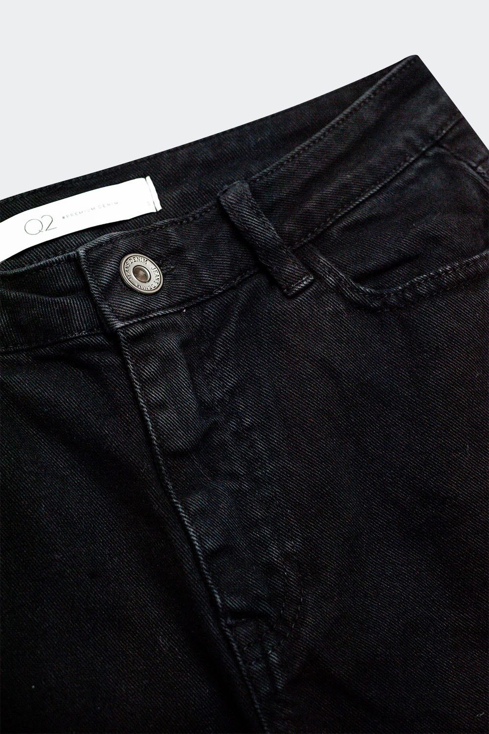 Cotton blend wide leg jeans in black - Coloured Jeans