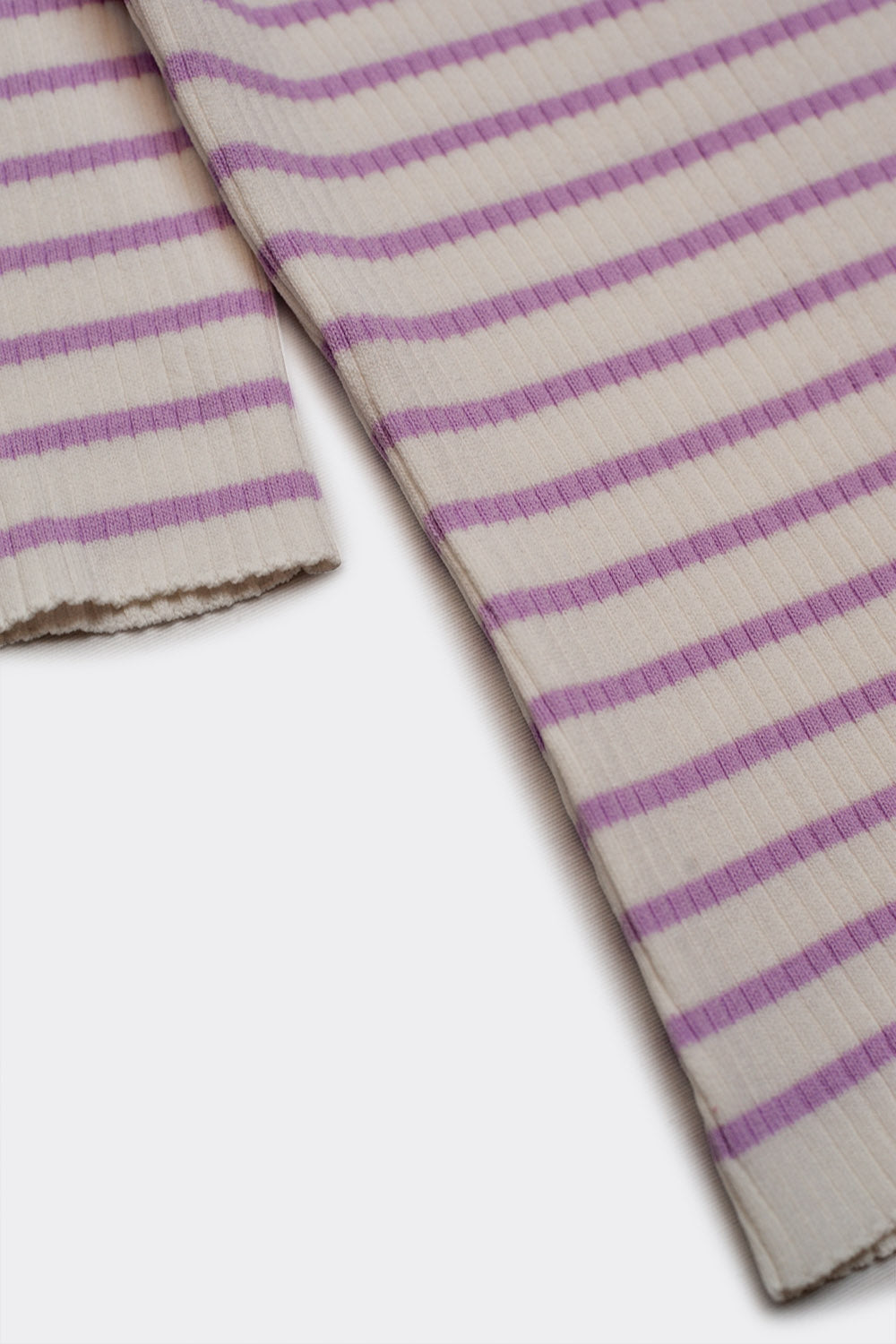 Stripe bardot top in lilac