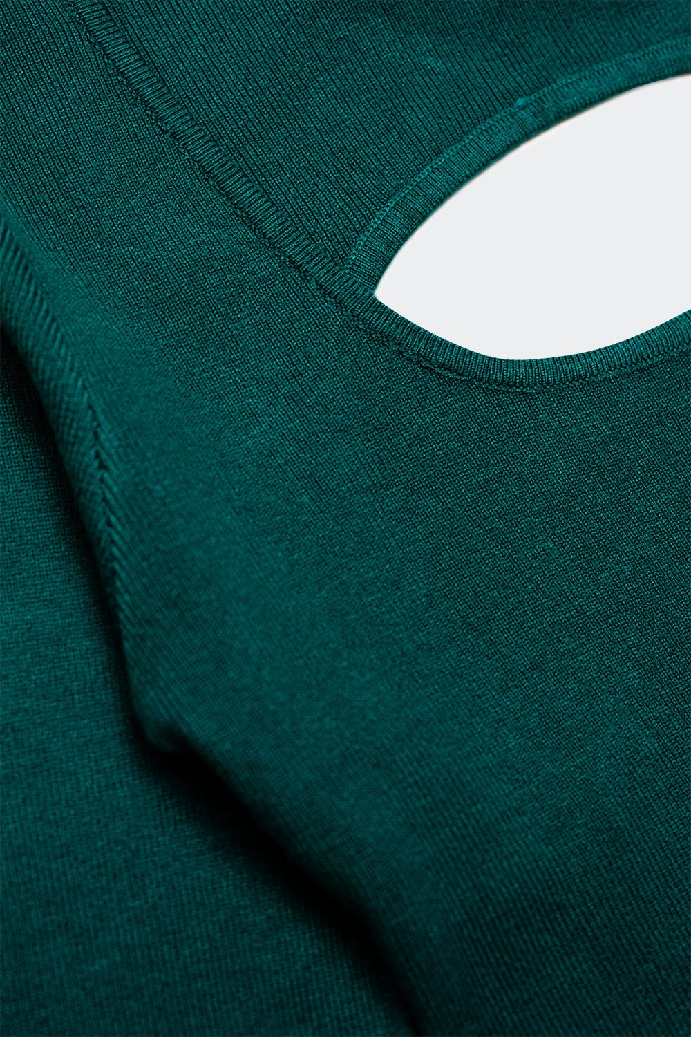 Open back jumper in green